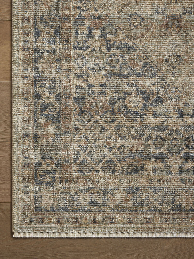Heritage HER-08 Sage / Navy 18" x 18" Sample Rug by Patent Pending