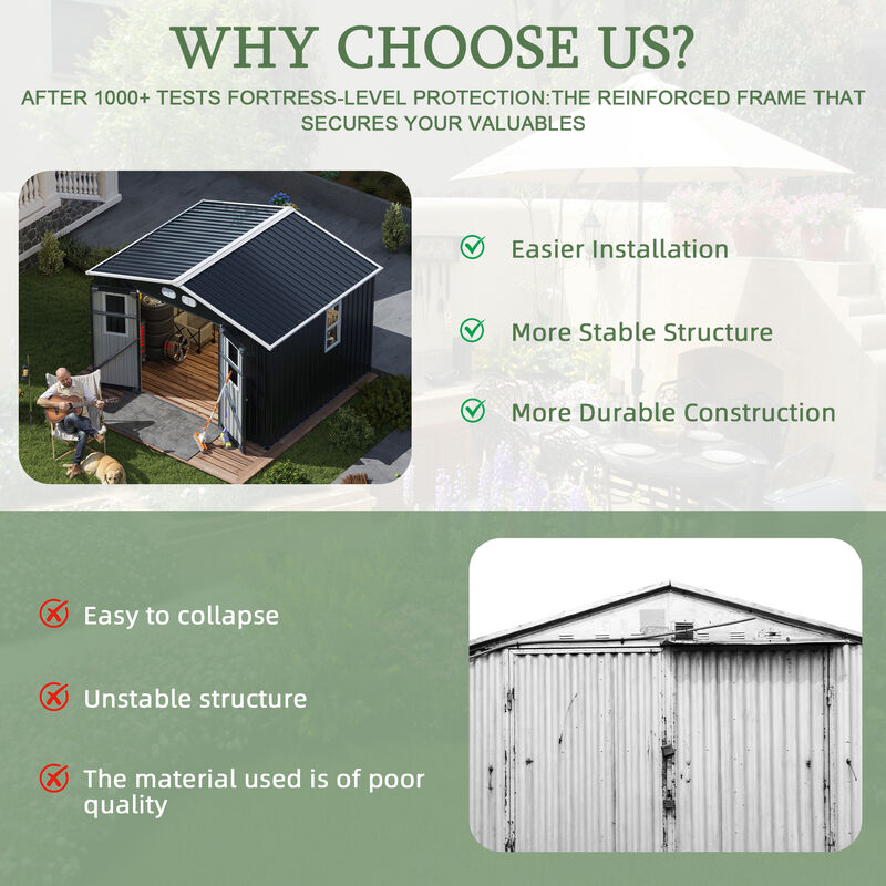 Outdoor Storage Shed, 8x10  protective film image number 7