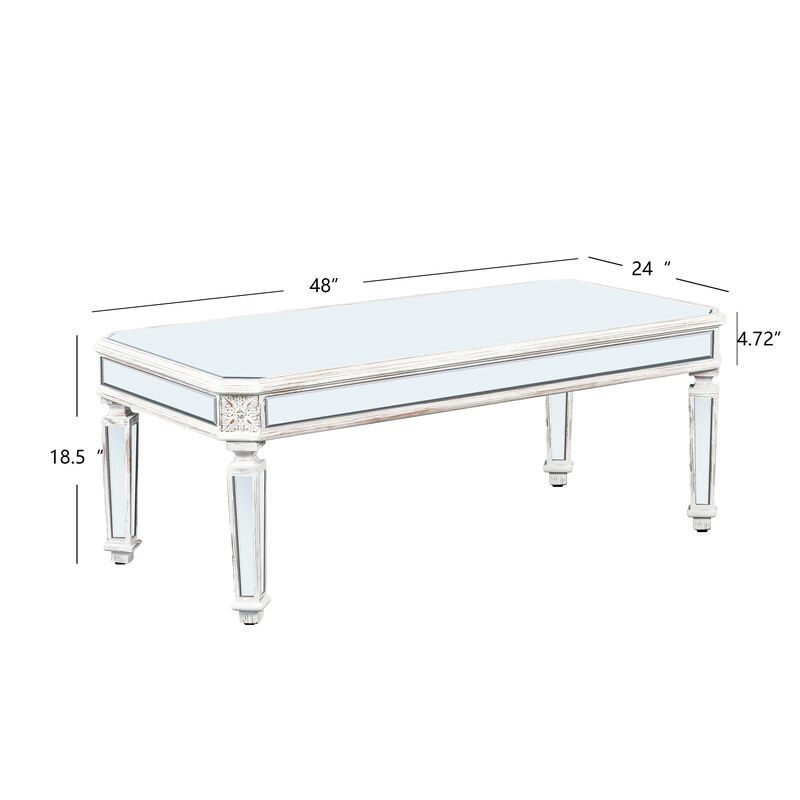 Gumbi Silver Mirrored Coffee Table image number 9