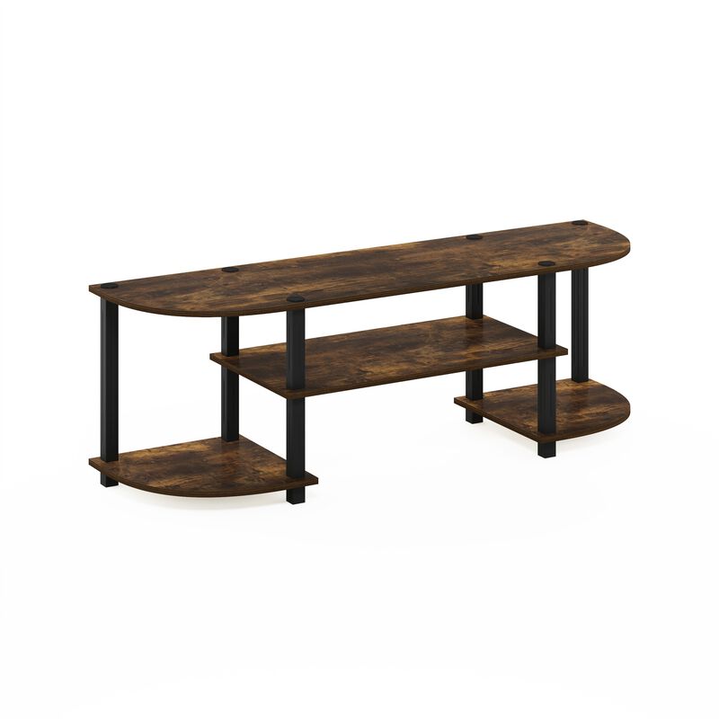 Furinno Furinno Turn-S-Tube Wide TV Entertainment Center, Amber Pine/Black