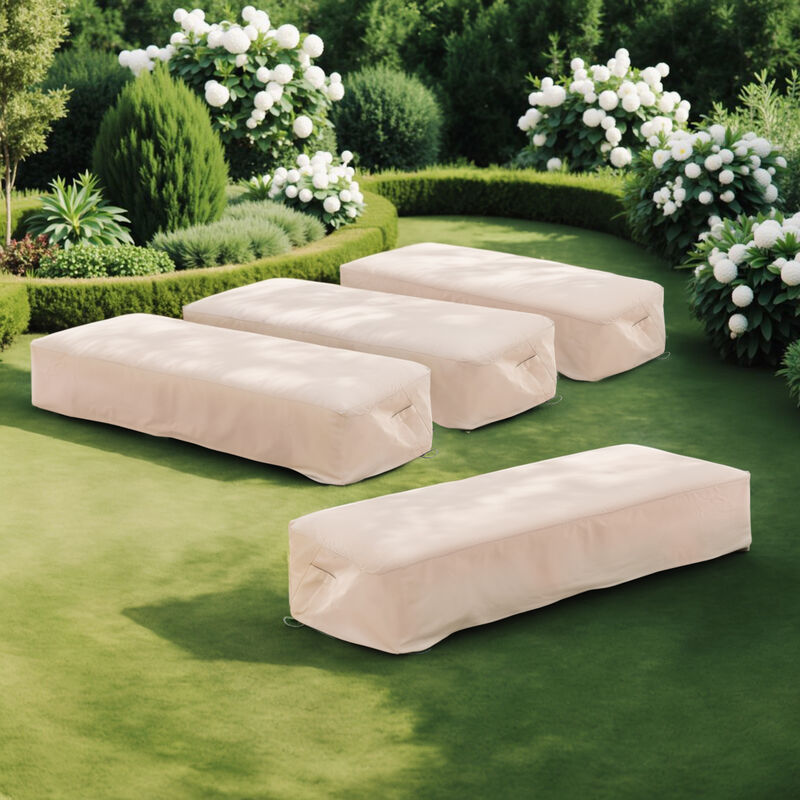 Christopher Knight Home Phil Outdoor Waterproof Fabric Lounge Cover (Set of 4) image number 1