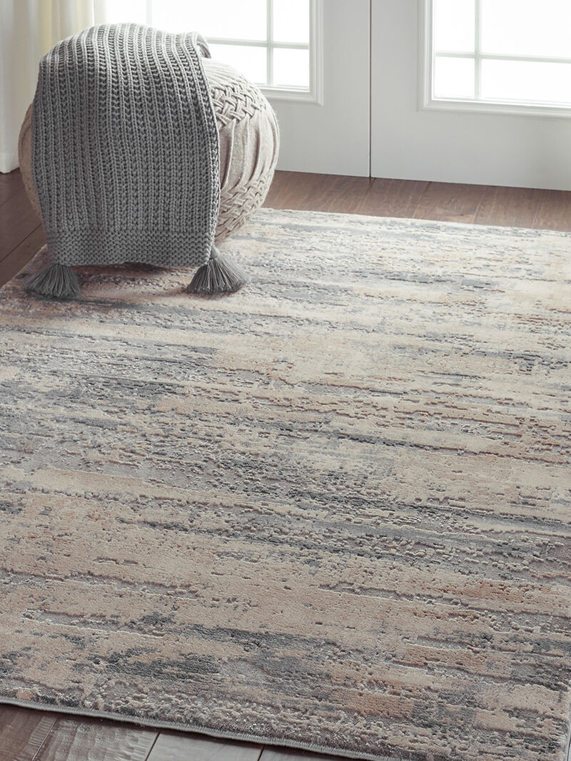 Rustic Textures RUS04 Beige/Gray 3'11" x 5'11" Rug