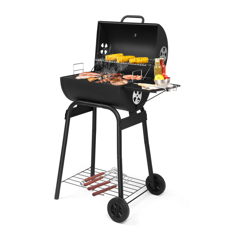 Outdoor Charcoal Grill, Portable BBQ Grill for Backyard Cooking and Outdoor BBQs