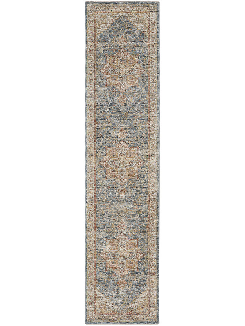 Sahar SHR06 Ivory/Blue 2'3" x 10'2" Rug image number 0