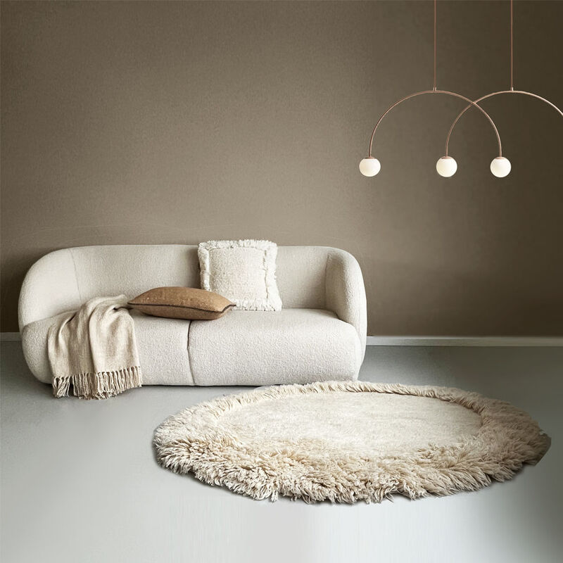 Eboya offwhite round rug