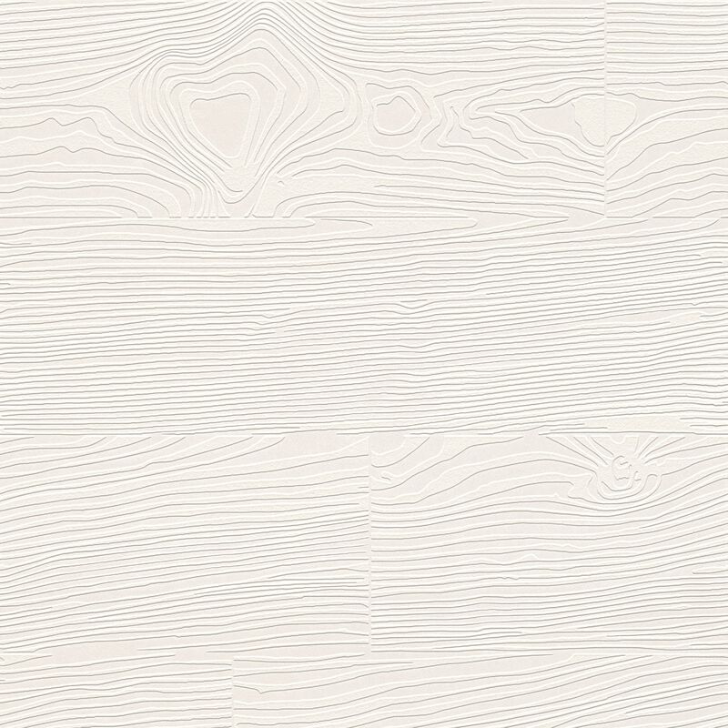 Wade White Planks Paintable Wallpaper (Double Roll) image number 7