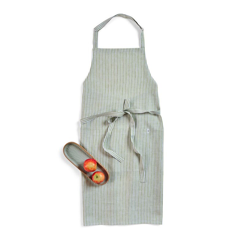 Solino Home 100% Pure Linen Apron - Linen Full Midi Apron