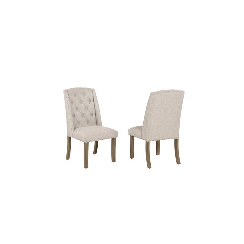 Best Quality Furniture Beige Dining Chair With Linen Fabric
