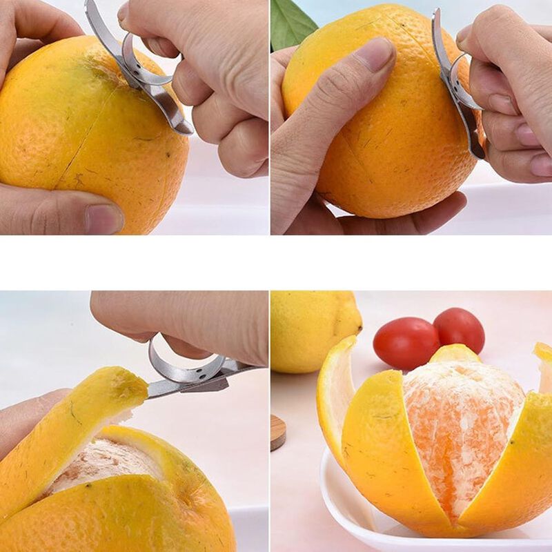 Pack of 2 Stainless Steel Citrus Peelers image number 3