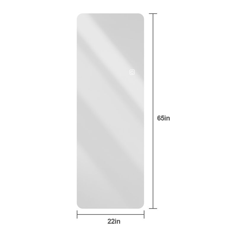 Wall Mounted Full Length Lighted 65" Full Body LED Vanity Mirror image number 2