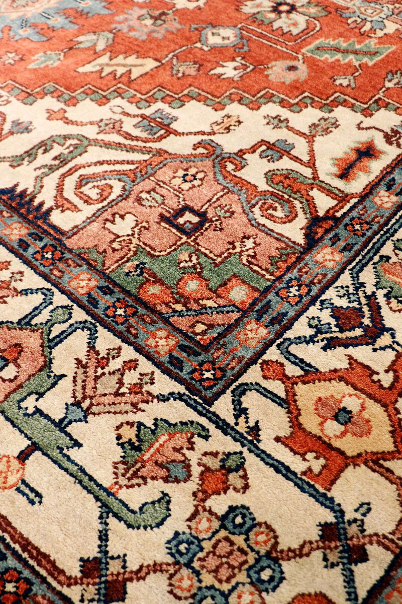 Pasargad Home Serapi Hand-Knotted Rust/Ivory Wool Area Rug image number 2