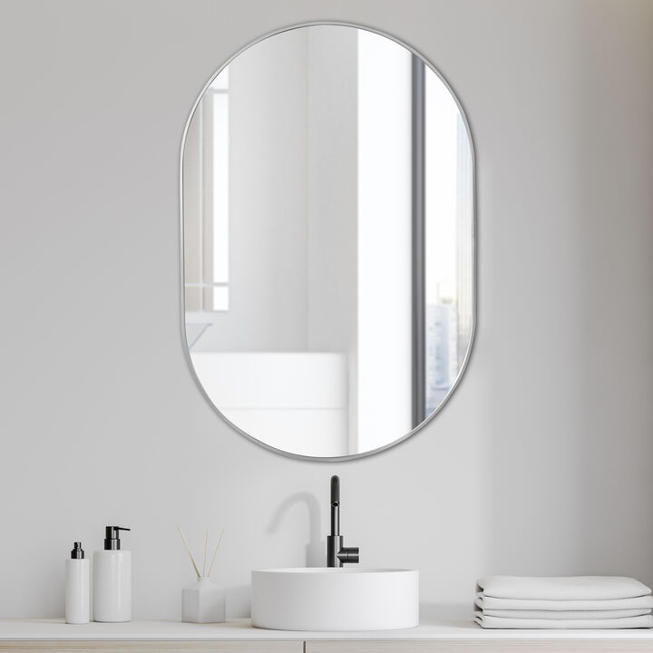Milly Medium Oval Metal Framed Wall Mirror