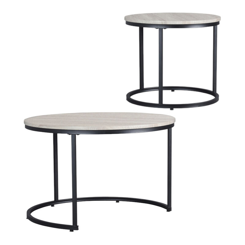 Round Rattan Coffee Table for Living Room, Balcony, or Outdoor Patio