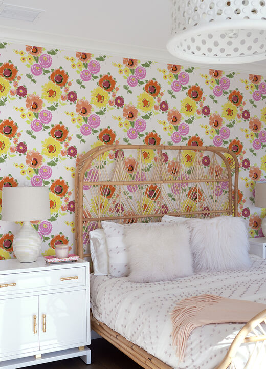 Essie Yellow Painterly Floral Wallpaper
