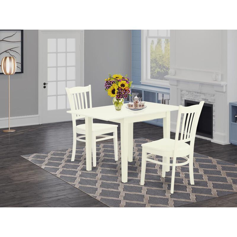 Dining Room Set Linen White, NDGR3-LWH-W