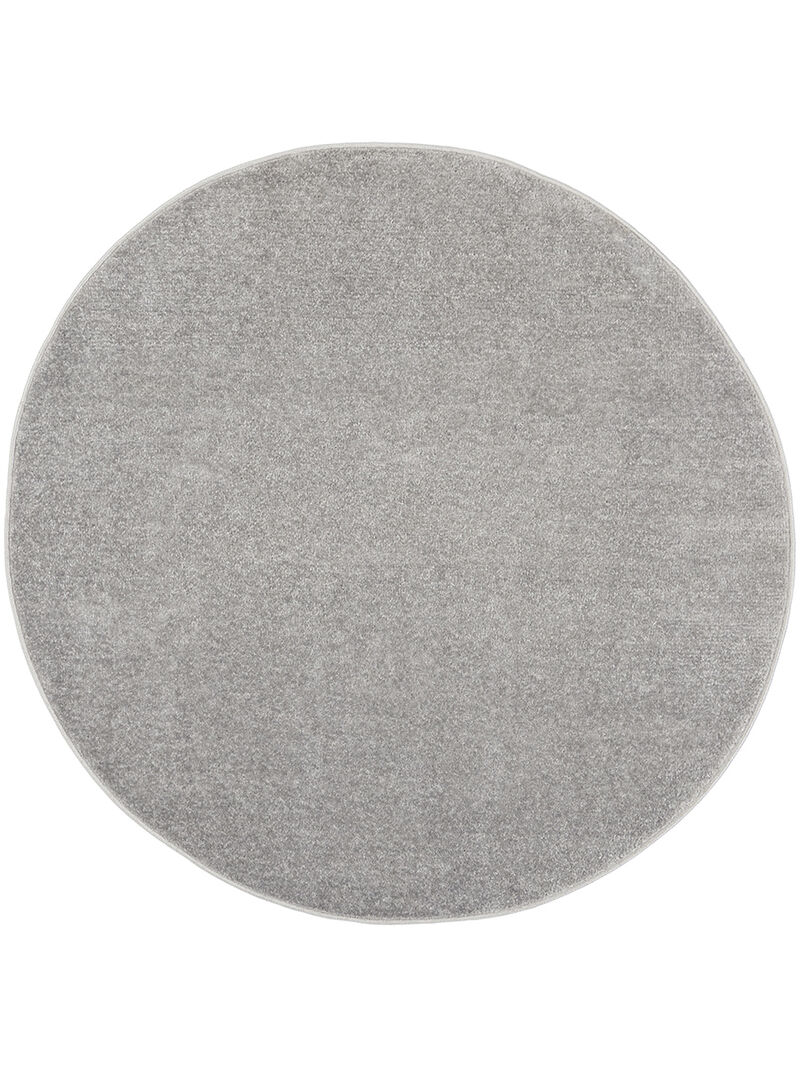 Nourison Essentials NRE01 Silver/Gray 4' x Round Rug image number 0