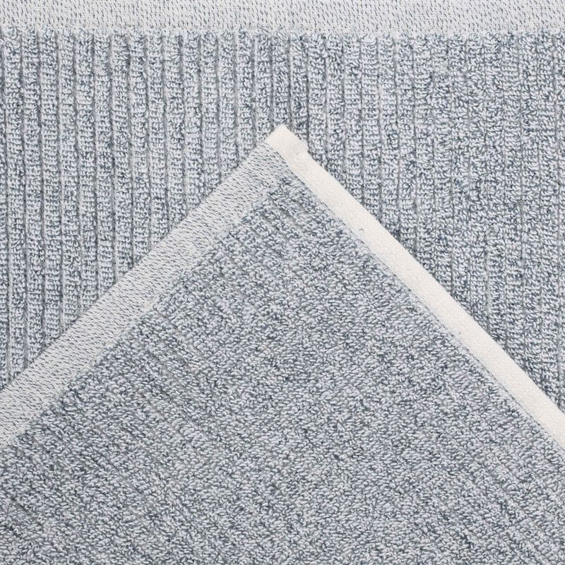 Set of 6 Cotton Blend Hand Towels with Textured Ribbed Design image number 1