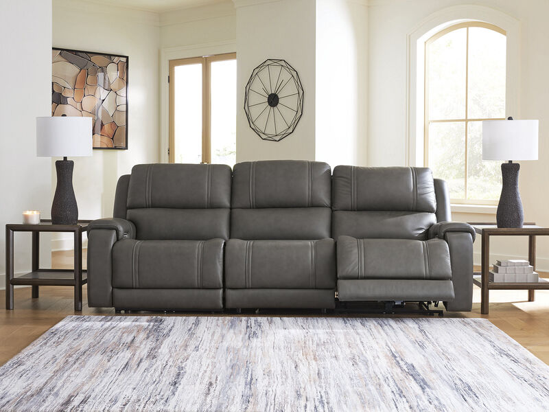 5Z-Harrenhurst 3-Piece Leather Dual Power Reclining Modular Sofa image number 2