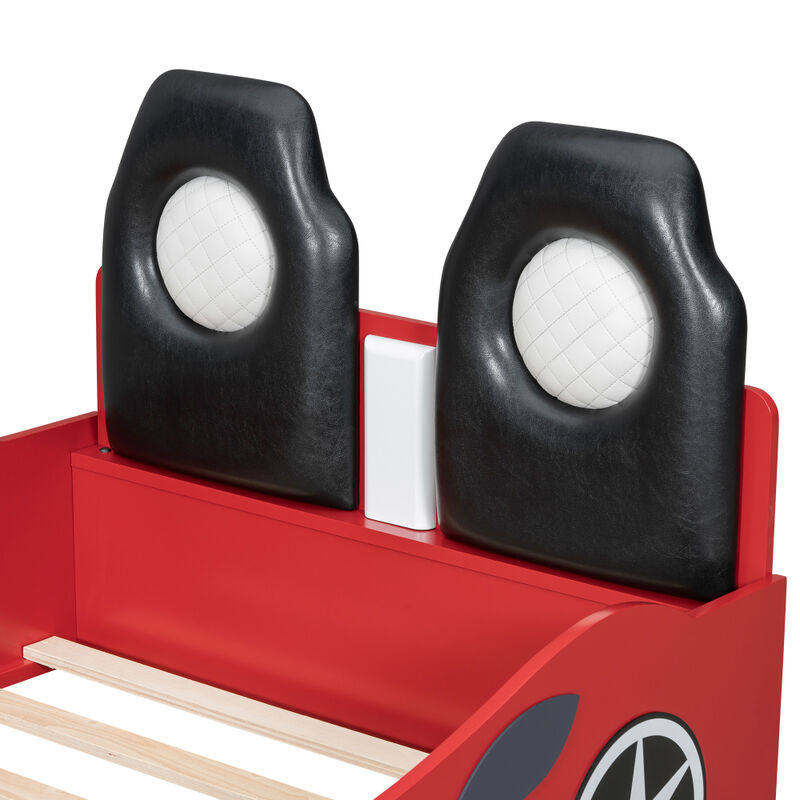 Cimpku Kids Race Car-Shaped Platform Bed image number 4