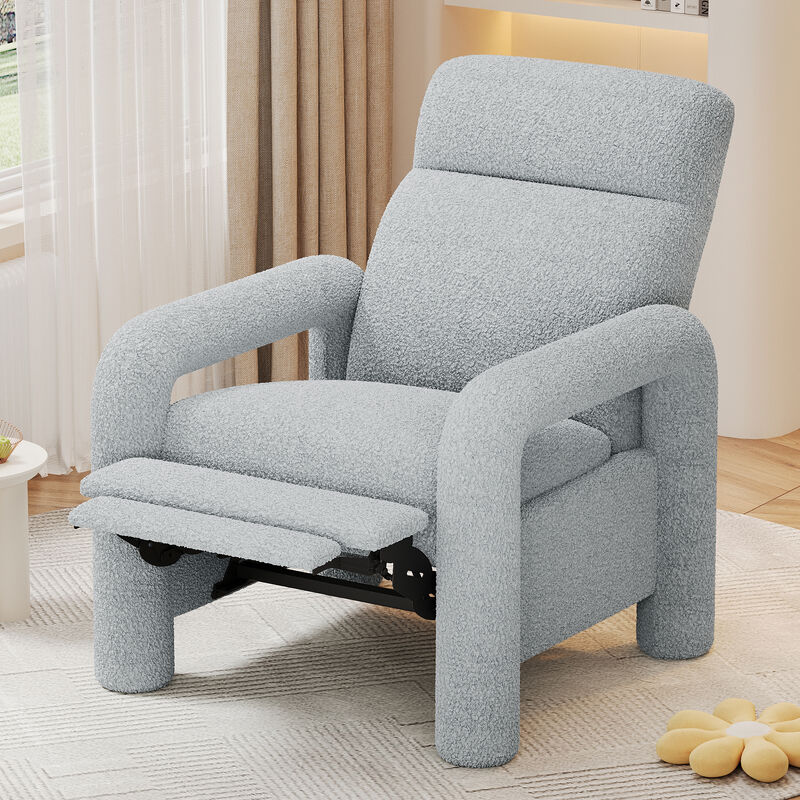 Merax Push Back Teddy Recliner Armchair