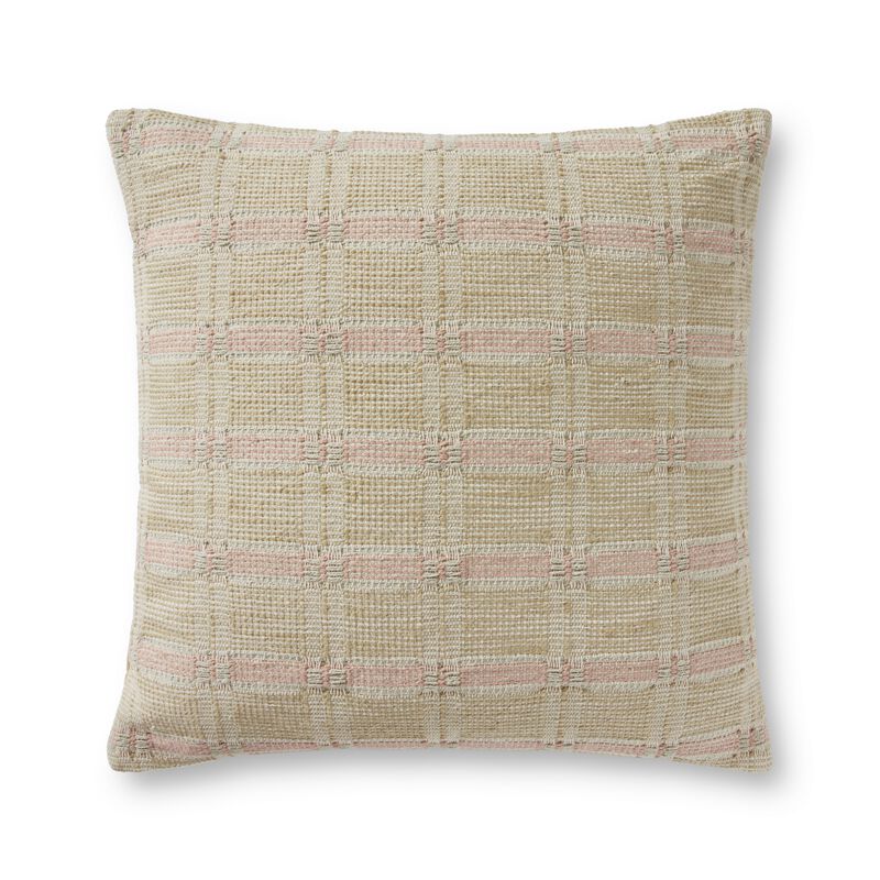 Cypress PAL0005 Ivory/Beige 22"x22" Polyester Pillow by Amber Lewis x Loloi