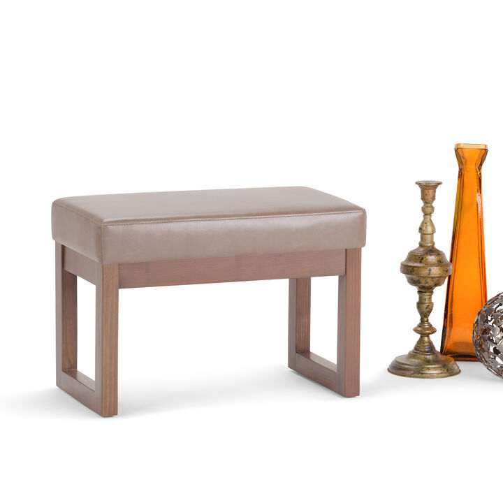 Simpli Home Milltown Footstool Small Ottoman Bench