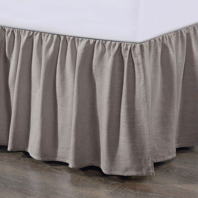 Lily Taupe Queen Bed Skirt image number 0