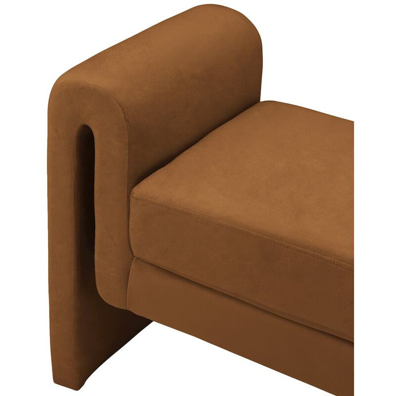 Meridian Furniture Sloan Saddle Velvet Bench