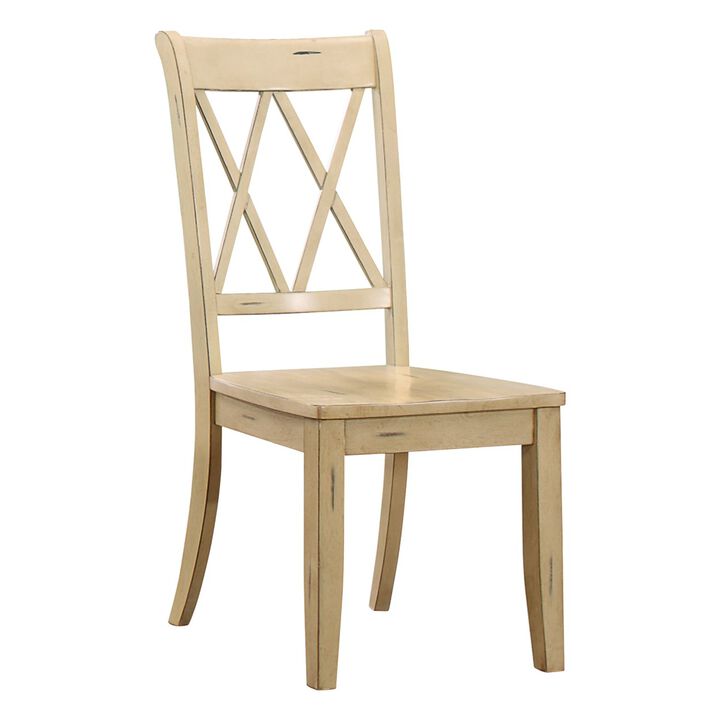 Streamdale Casual Buttermilk Finish Side Chairs - Set of 2