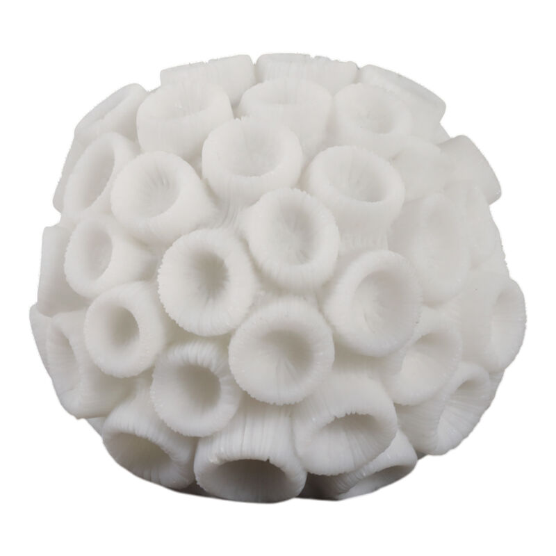 6" Round Coral Orb, Ivory image number 0