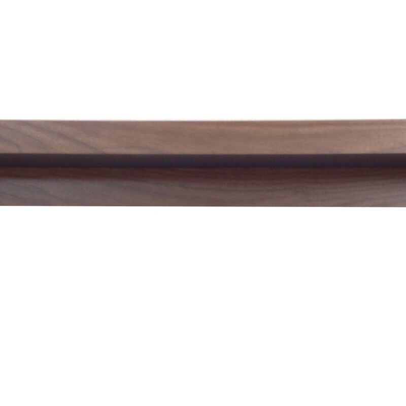 Joey 60 Inch Modern Bar Table, Lacquered Brown Finish, Composite Wood Frame