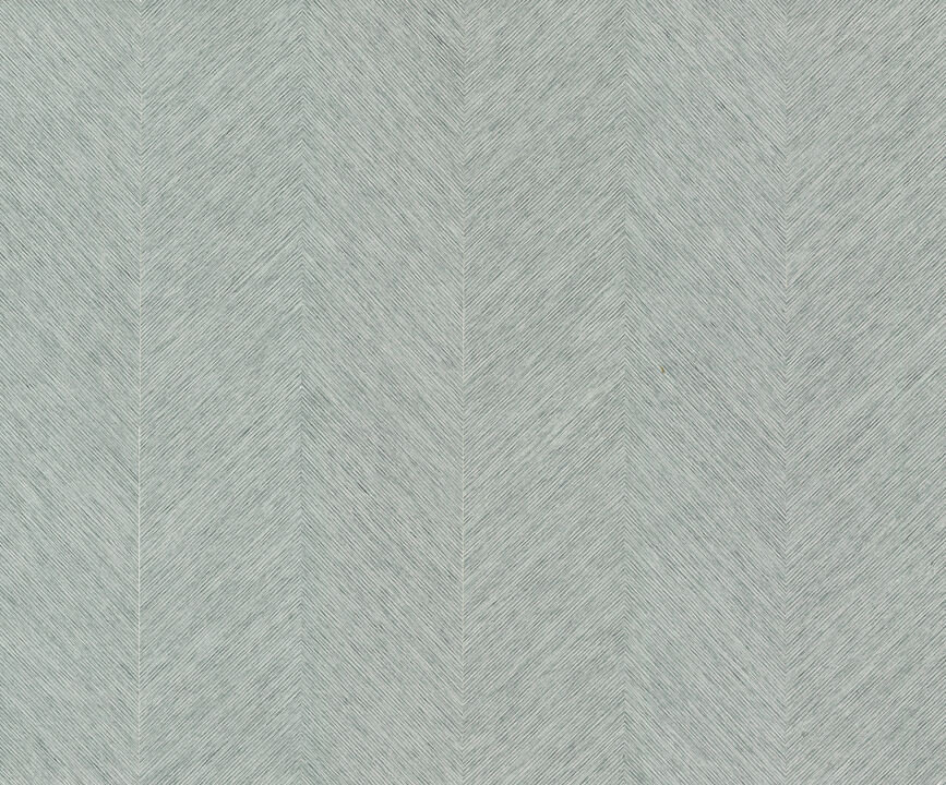 Chevron Blue Metallic Wallpaper