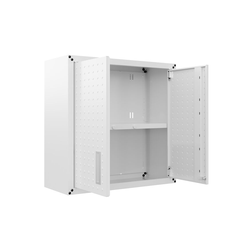 Fortress White Floating Garage Cabinet