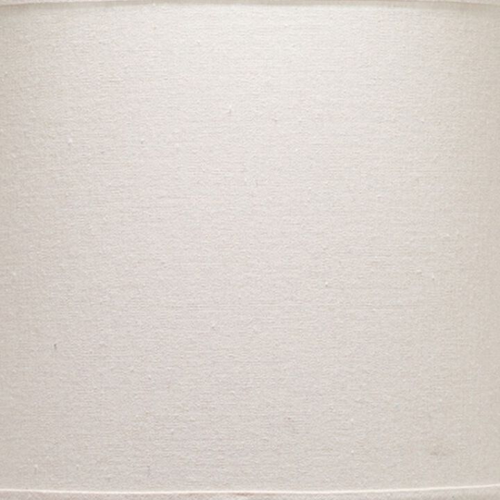 Table Lamp with Bellied Shape Ceramic Base, Gray - Benzara