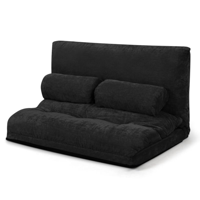Hivvago 6-Position Adjustable Sleeper Lounge Couch with 2 Pillows