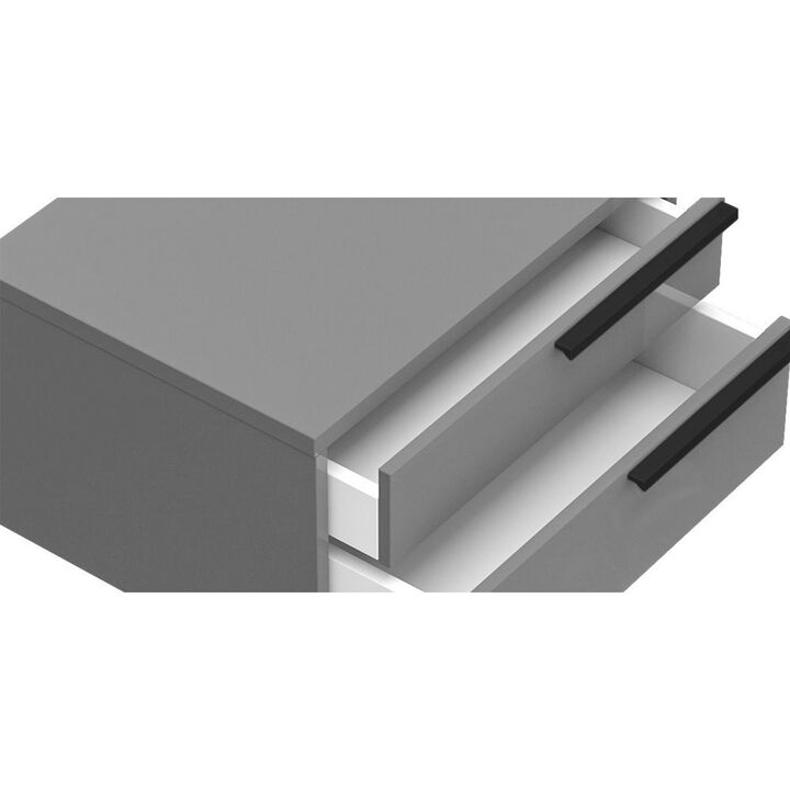 Casabianca Home Carter Right Nightstand In Gray Matte