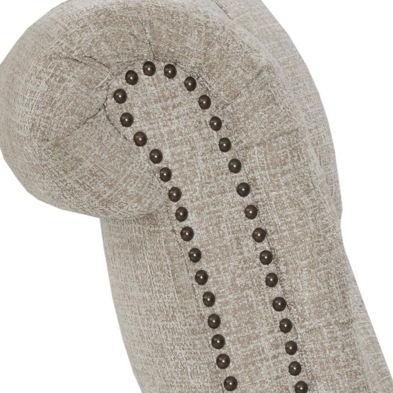 Starlight Canyon Home Beige Wingback Recliner Chair – Upholstered Push Back Accent Seat