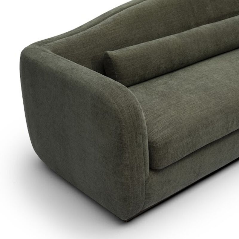 Camille Green Performance Linen Chenille Sofa image number 2