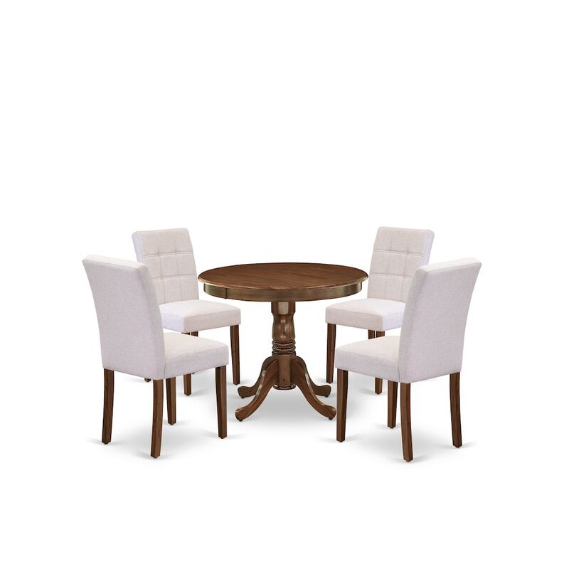 5 Piece Mid Century Modern Dining Table Set consists A Modern Kitchen Table