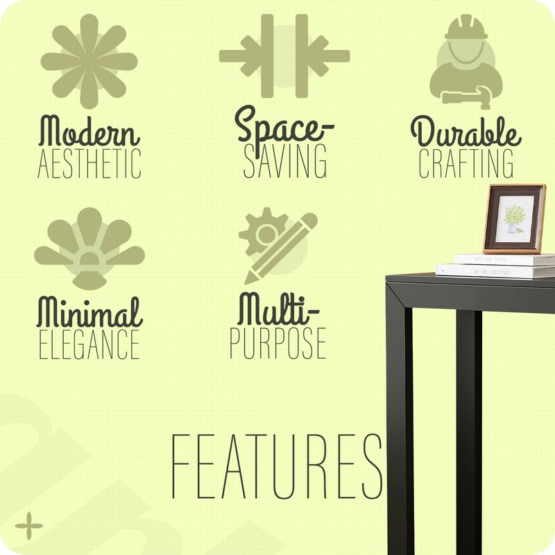 Kings Brand Furniture Russel Long Console Table - Minimalist and Slim Entryway Table for Decorative Displays, Sofa Table