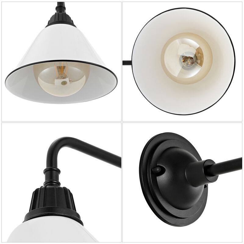 Croydon Farmhouse Industrial Indoor/Outdoor Iron LED Gooseneck Arm Outdoor Sconce