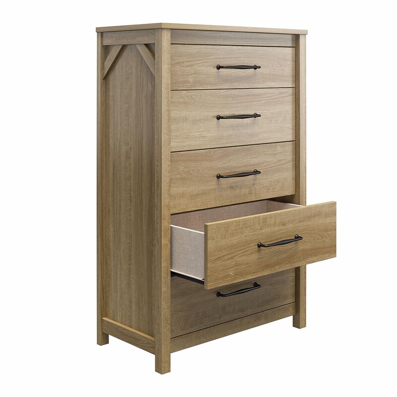 Augusta 5 Drawer Tall Dresser with Easy SwitchLock™ Assembly