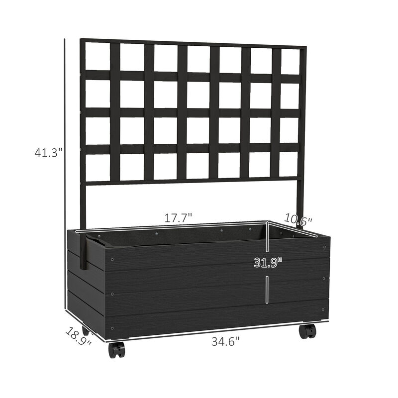 Hivvago Portable Raised Garden Planter with Trellis image number 2
