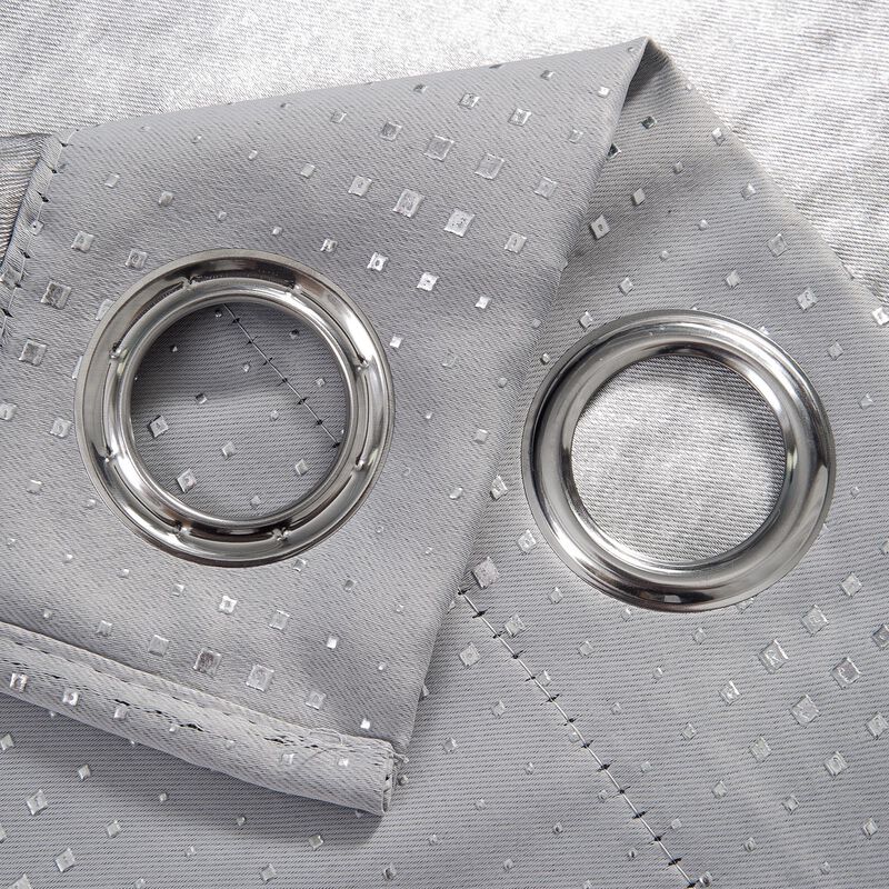 Rt Designers Collection Transform Your Room With Gatsby Rubber Blackout Grommet Curtain Panel 54" X 90" Grey