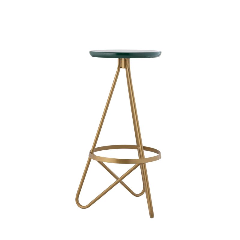 Spiroa Modern Industrial Metal Backless Circular Bar Stool