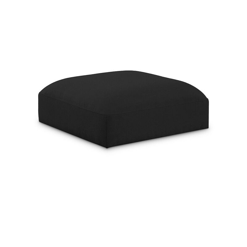 Meridian Furniture Ease Cream Polyester Fabric Ottoman