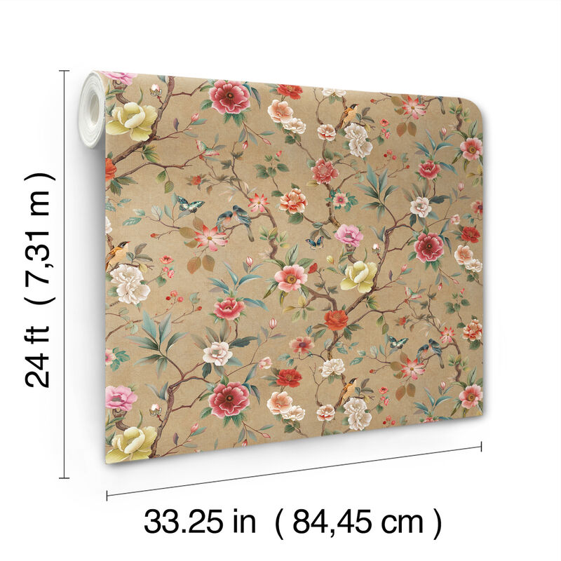 Kimora's Garden Linen Wallpaper image number 2
