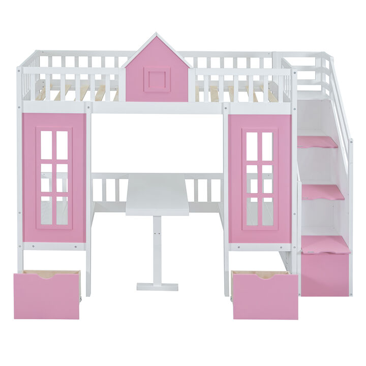 Merax Bunk Bed with Table