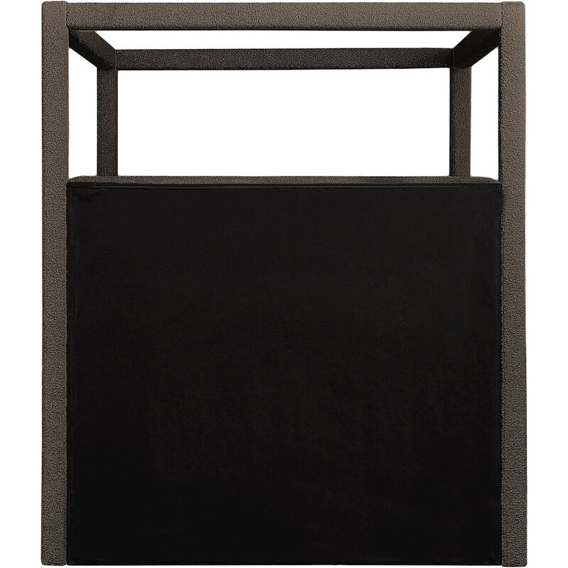 Meridian Furniture Eden Brown Boucle Fabric Queen Bed