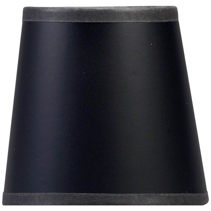 Black Paper Candle Clip Shade 4"